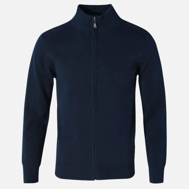 Womens Ribbed Knit Cardigan Blend Full Zip - BritishMode