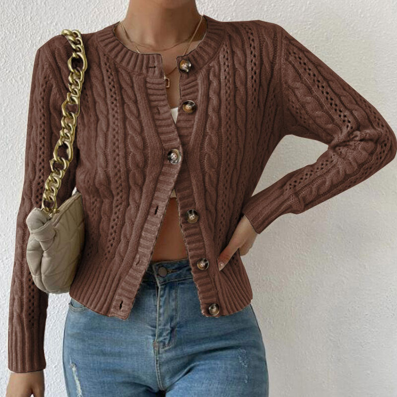 Womens Open Cardigan Cable Knit Sweater Cozy Fit