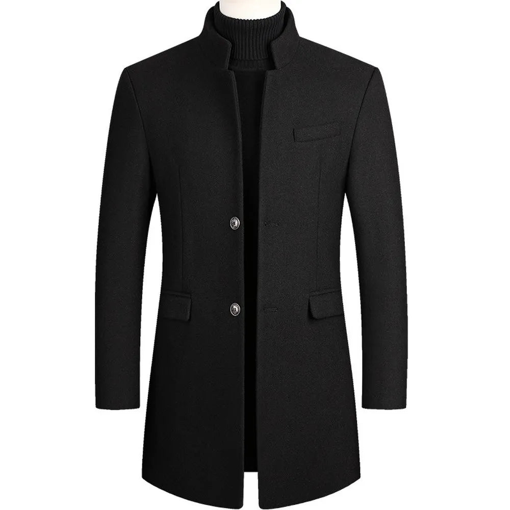 Mens Wool Overcoat Classic Tailored Fit - BritishMode