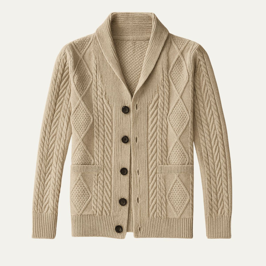 Mens Cashmere Cardigan Knit Classic Fit - BritishMode