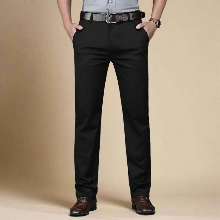 Mens Chino Trousers Cotton Casual Regular Fit - BritishMode