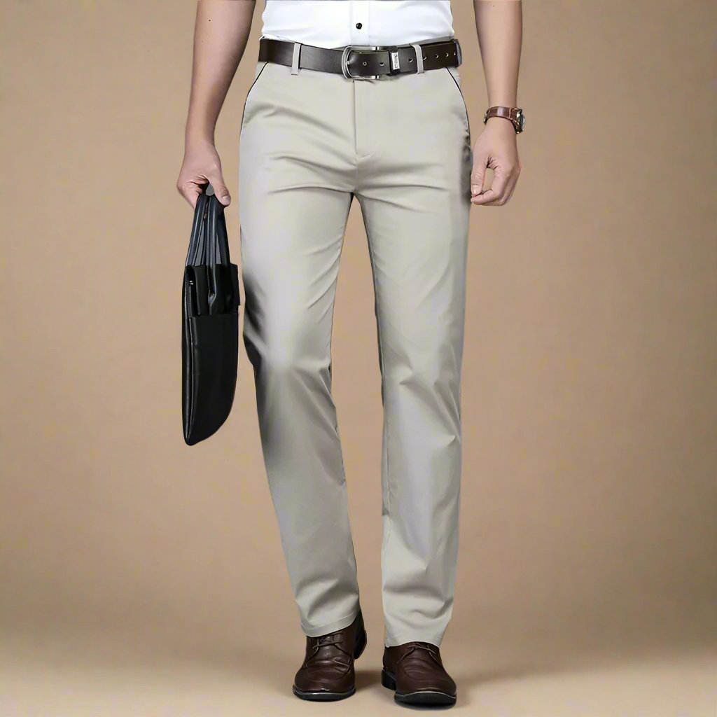 Mens Chino Trousers Cotton Casual Regular Fit