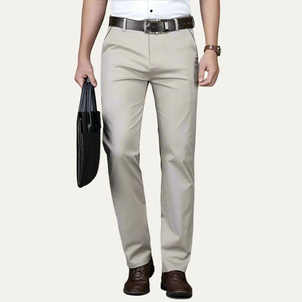 Mens Dress Trousers Tailored Straight Leg
