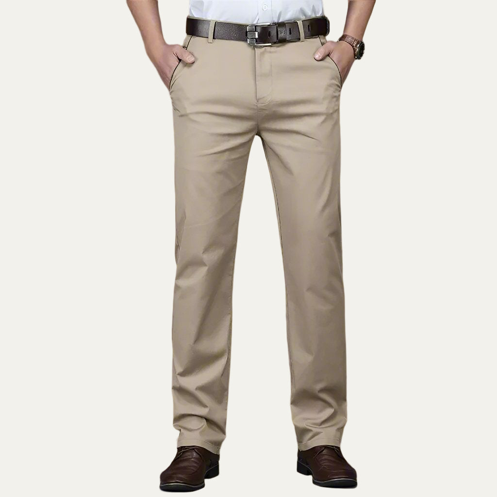 Mens Dress Trousers Tailored Straight Leg