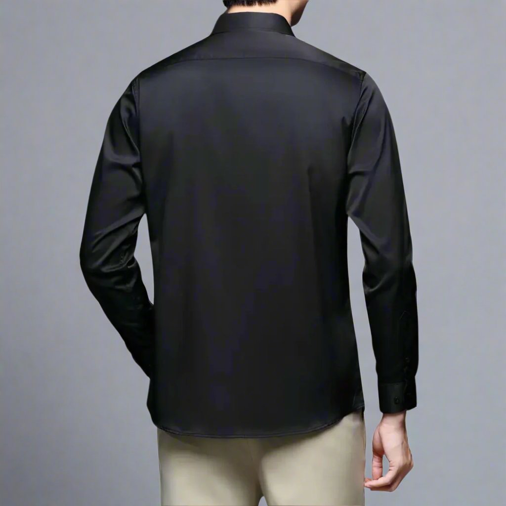 Mens Slim Fit Silk Casual Shirt