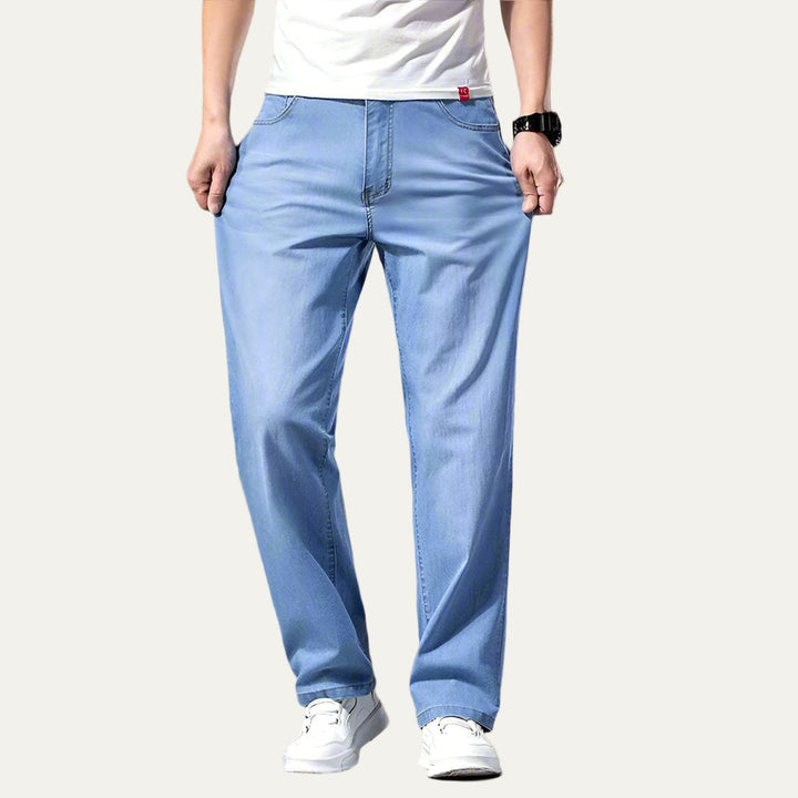 Mens Denim Jeans Washed Relaxed Fit - BritishMode