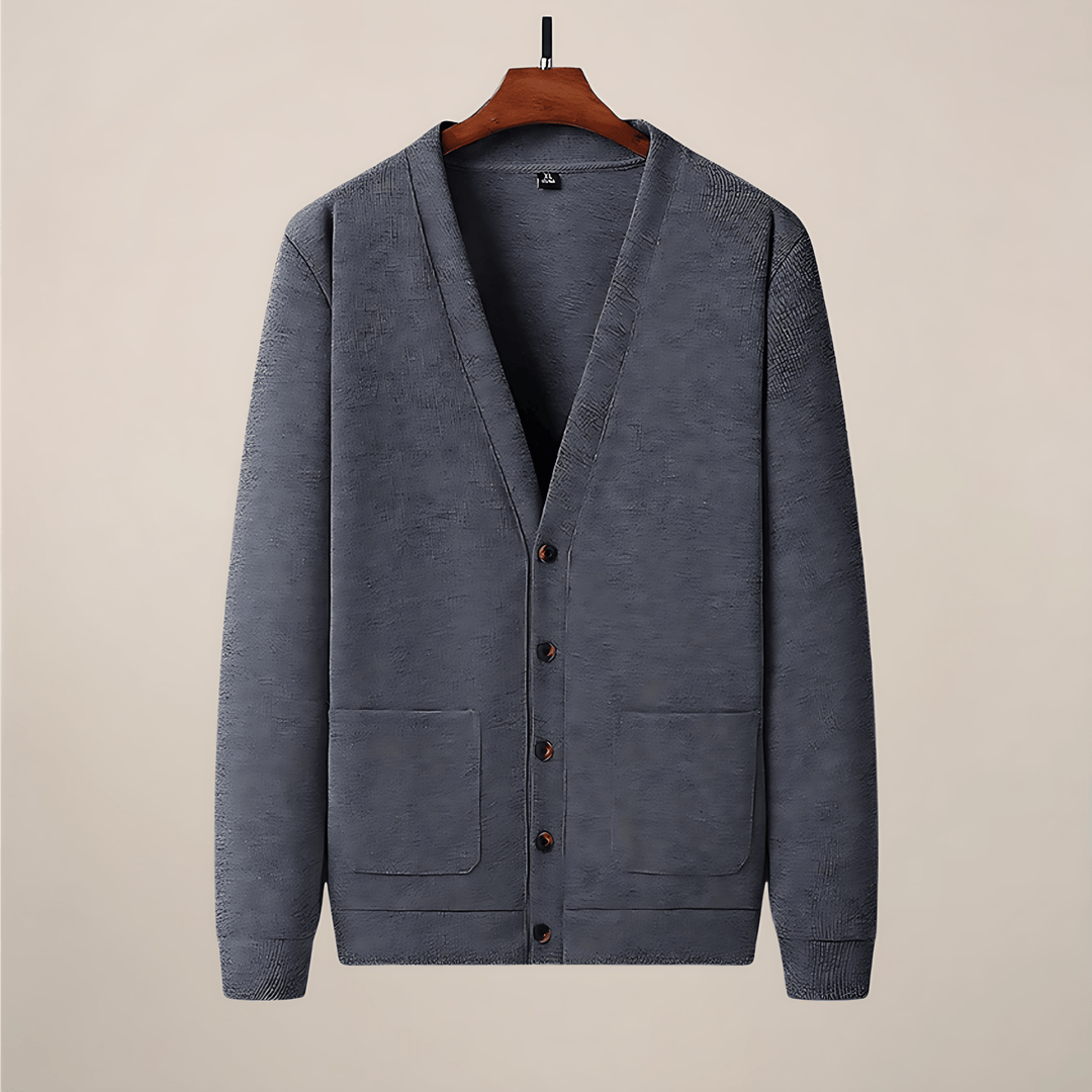 Womens Cardigan Button-Up V-Neck Knit - BritishMode