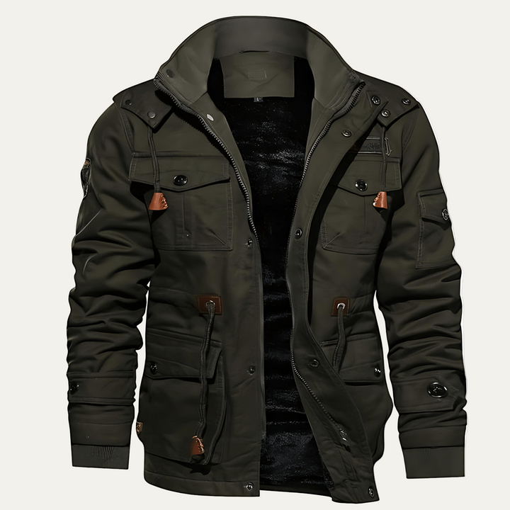 Mens Insulated Parka Jacket Multi-Pocket Rugged Fit - BritishMode