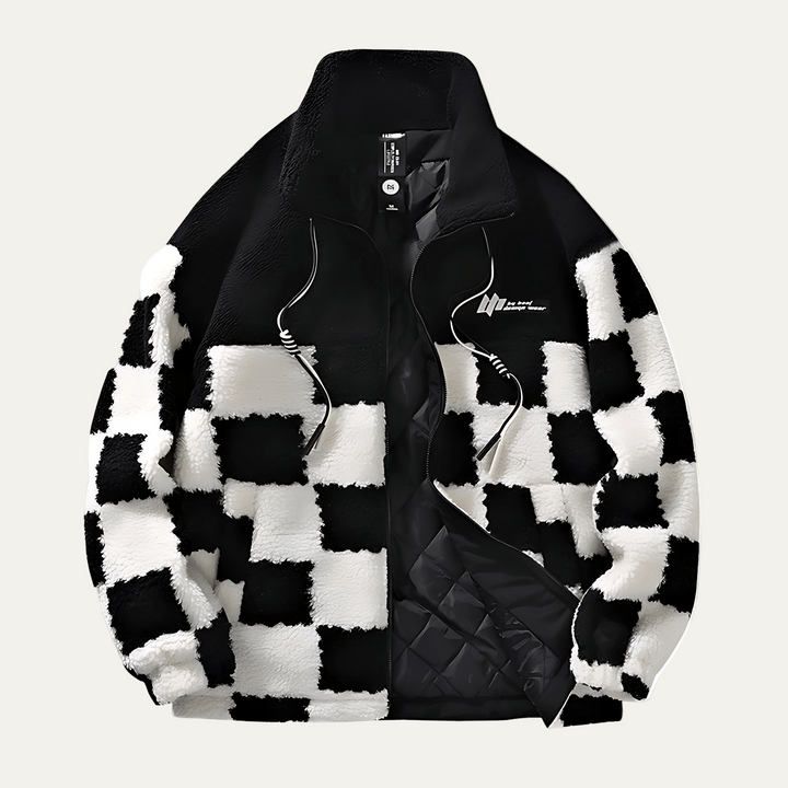 Mens Fleece Jacket Quilted Lining Relaxed Fit - BritishMode