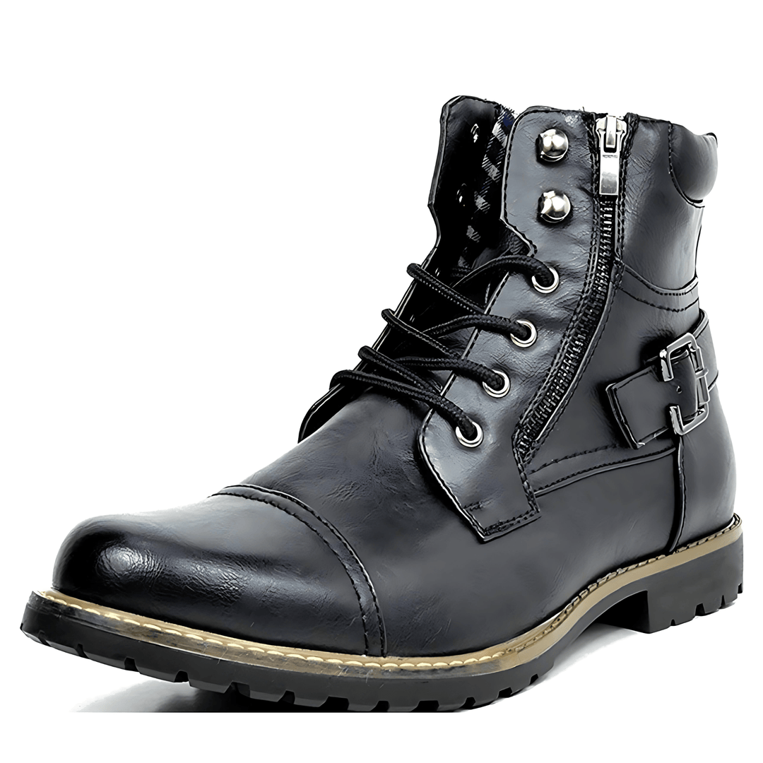 Mens Combat Boots Lace-Up Military Style - BritishMode