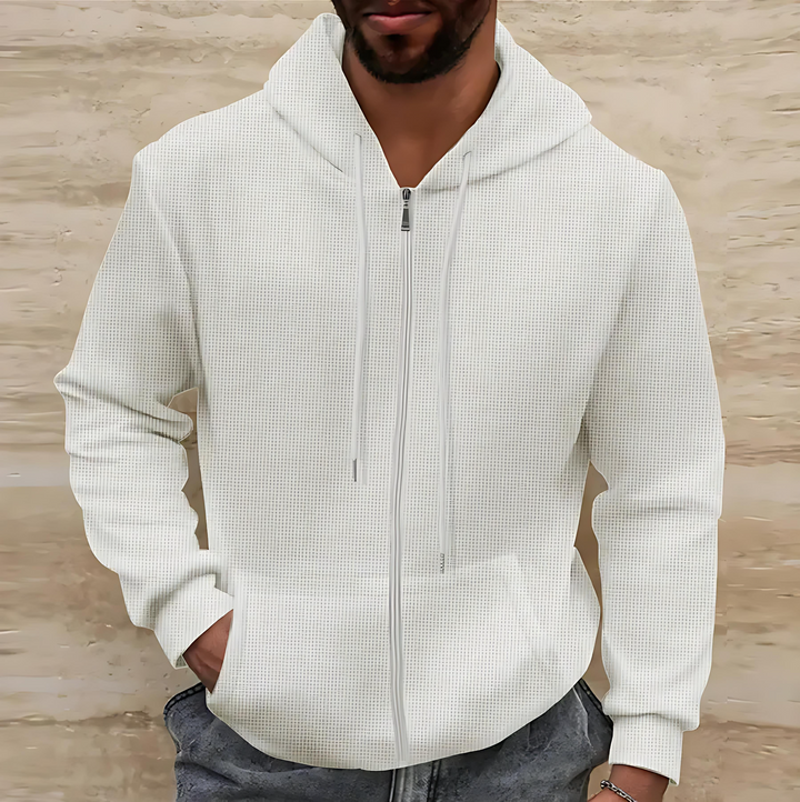 Unisex Waffle Jacket Fibre Blend Comfortable Fit - BritishMode