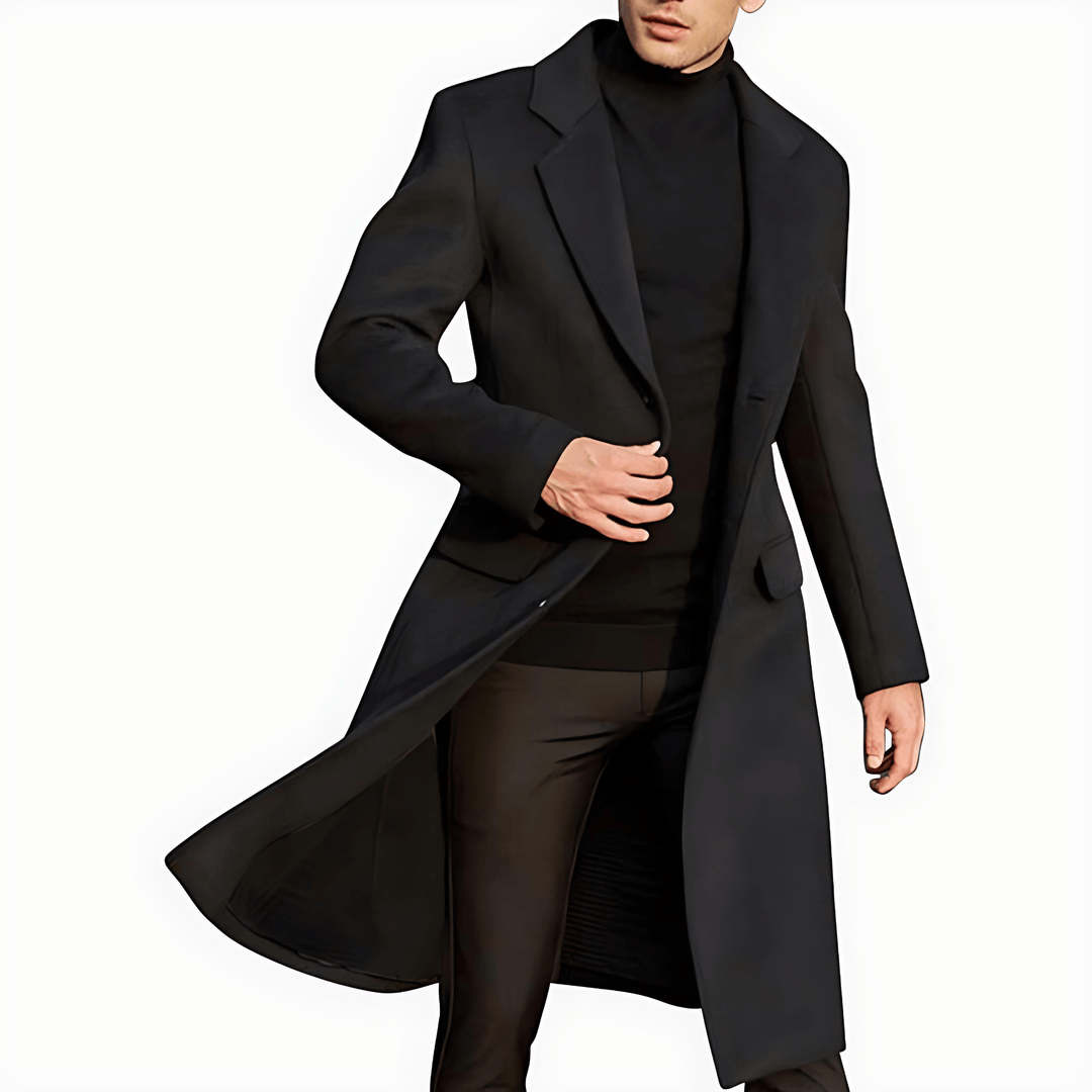 Mens Extra Long Tailored Wool Winter Overcoat - BritishMode