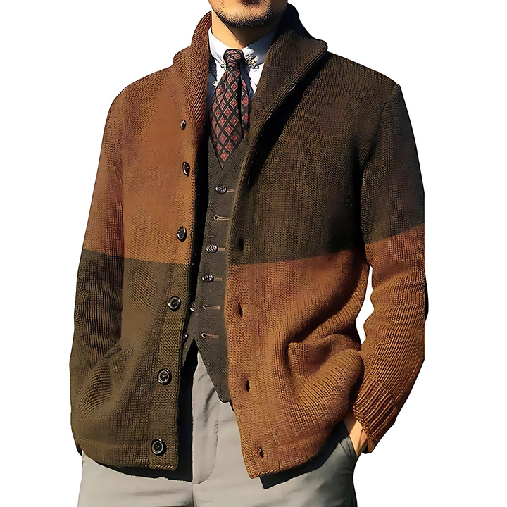 Womens Cardigan with Color Blocking Design Fashionable Fit - BritishMode