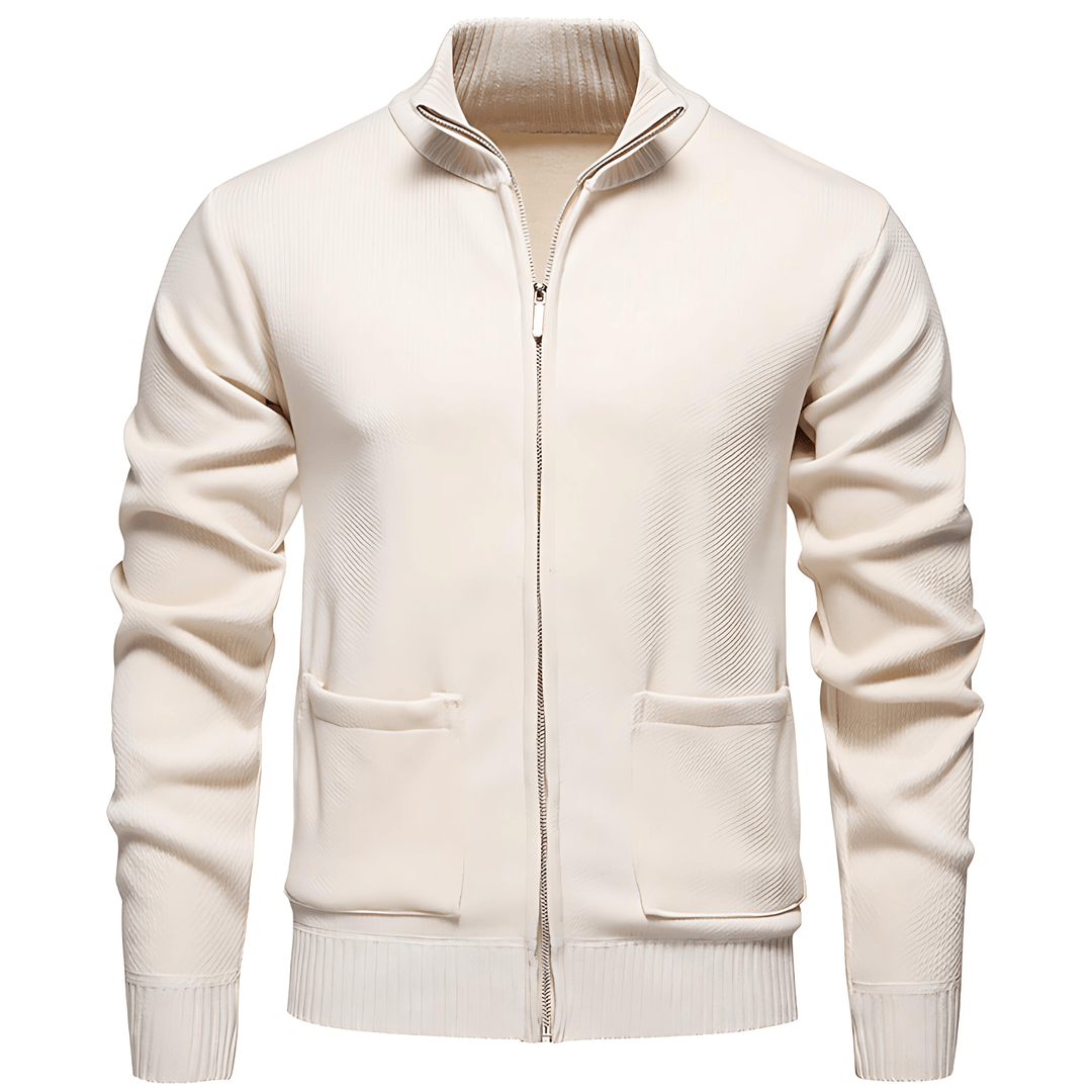 Unisex Full-Length Zip-Up Cardigan with Pockets - BritishMode