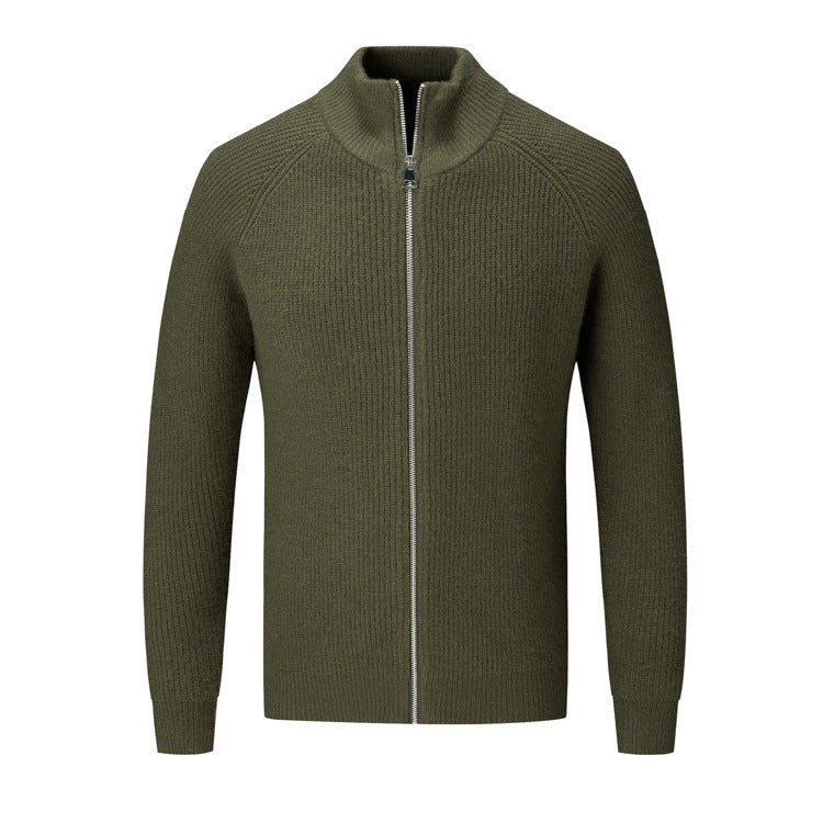 Womens High Collar Knit Cardigan Slim Fit - BritishMode
