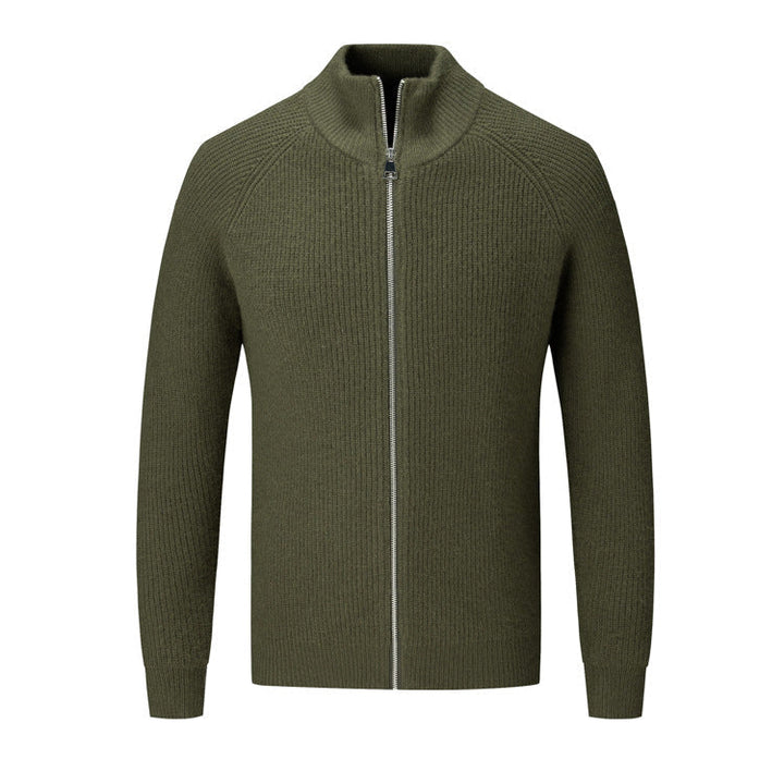 Womens High Collar Knit Cardigan Slim Fit - BritishMode