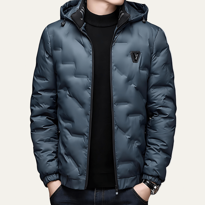Mens Leather Jacket with Fur Lining and Zip Closure - BritishMode