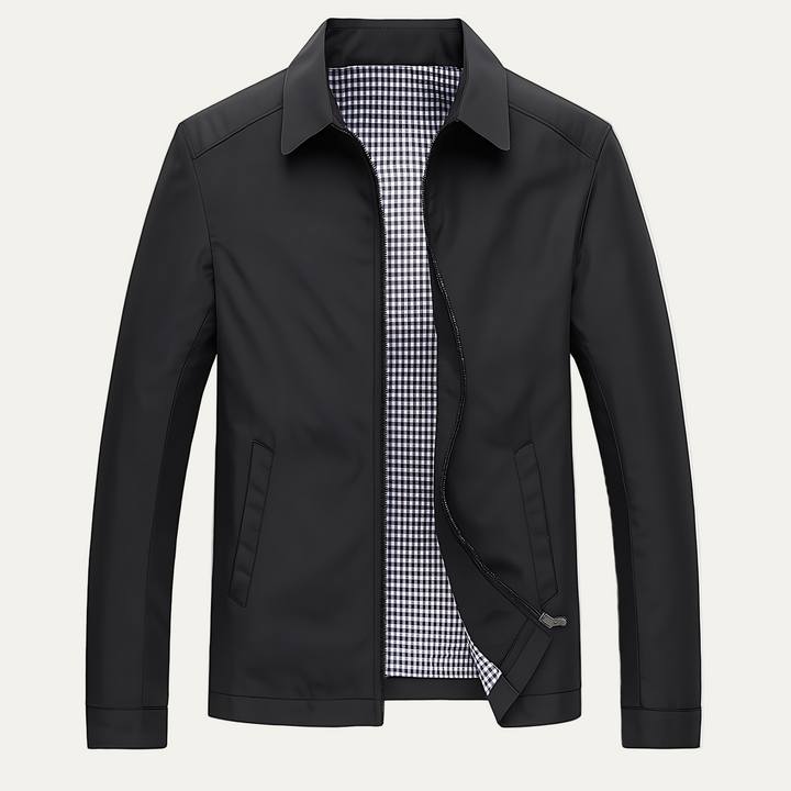 Mens Harrington Windbreaker with Check Lining Classic Fit - BritishMode