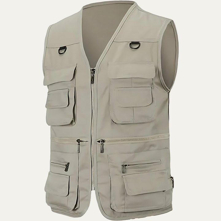 Mens Utility Vest Multi Pocket Functional Fit - BritishMode