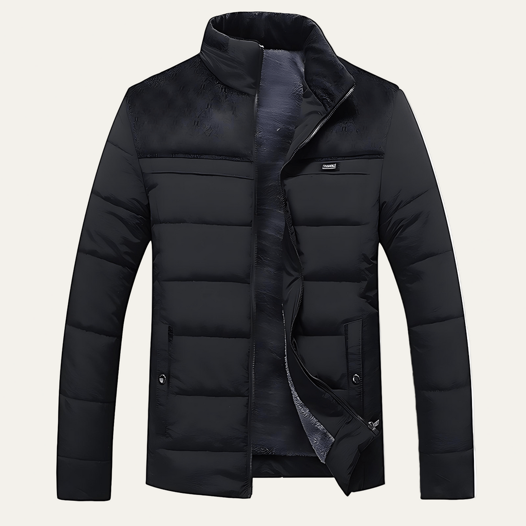 Mens Quilted Puffer Jacket Hip Length - BritishMode