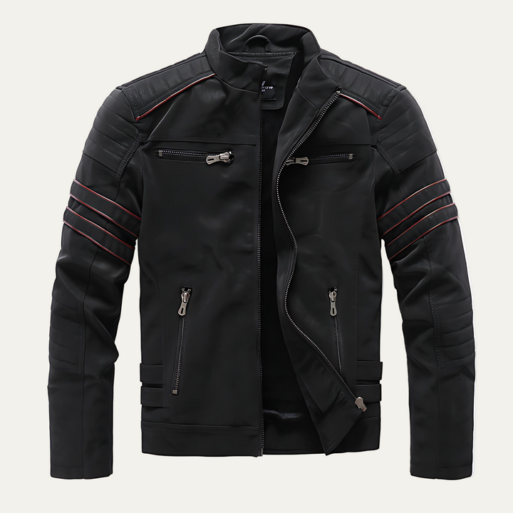 Mens Quilted Motorcycle Jacket Racing Style - BritishMode