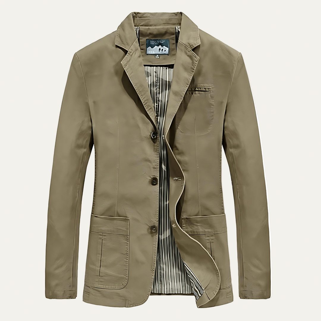 Mens Casual Coat Three-Button Lapel Collar - BritishMode