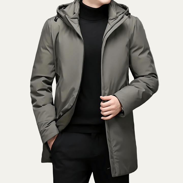 Mens Hooded Parka Water Resistant Outerwear - BritishMode