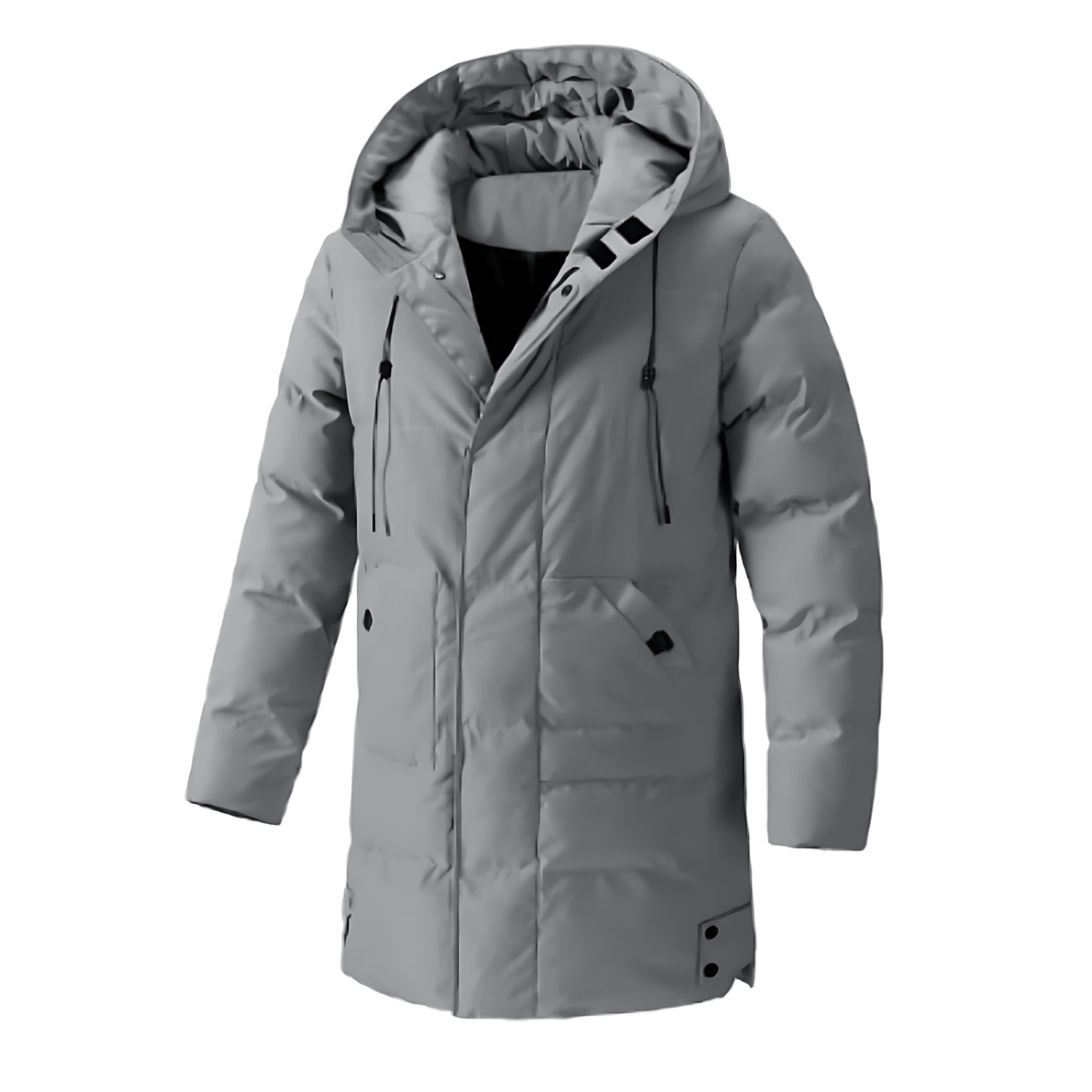 Unisex Insulated Hooded Jacket Water-Resistant Design - BritishMode