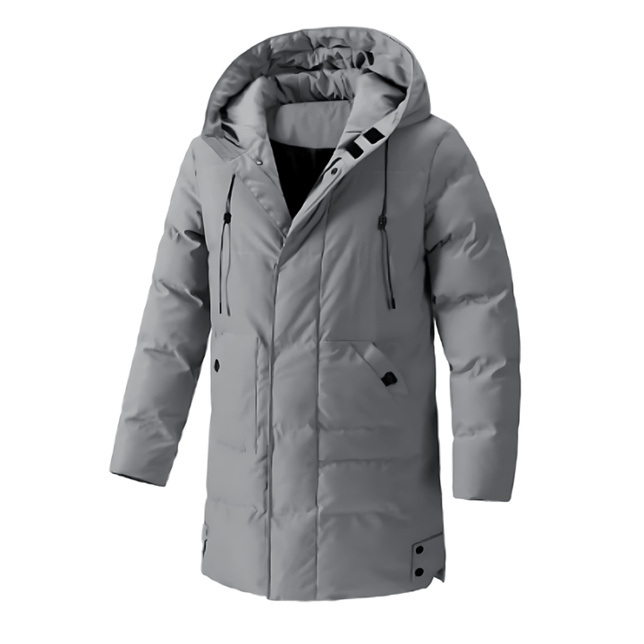 Unisex Insulated Hooded Jacket Water-Resistant Design - BritishMode