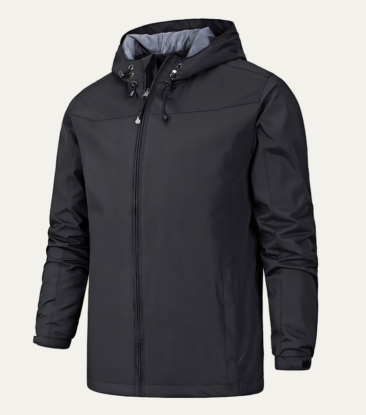 Mens Hooded Jacket Water Resistant Outdoor - BritishMode
