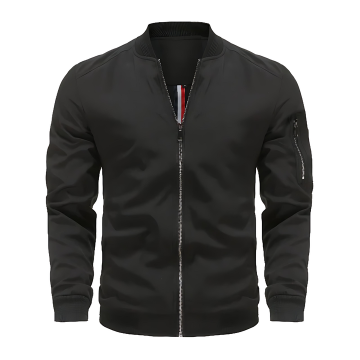 Mens Winter Bomber Jacket with Zip Closure - BritishMode