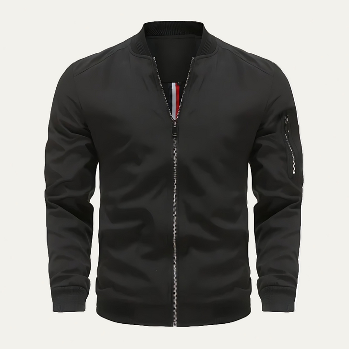 Mens Bomber Jacket Minimalist Placket Design - BritishMode