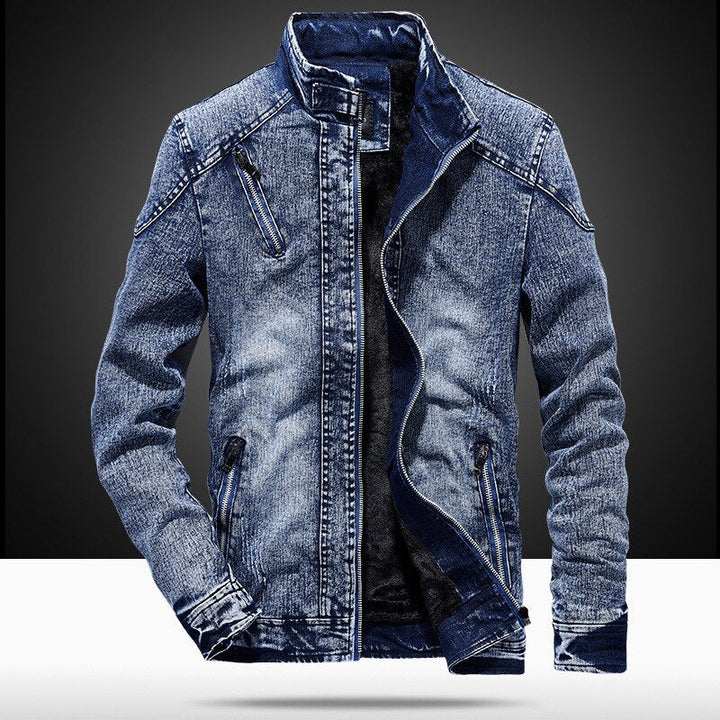 Mens Denim Jacket Cotton Casual Fit - BritishMode