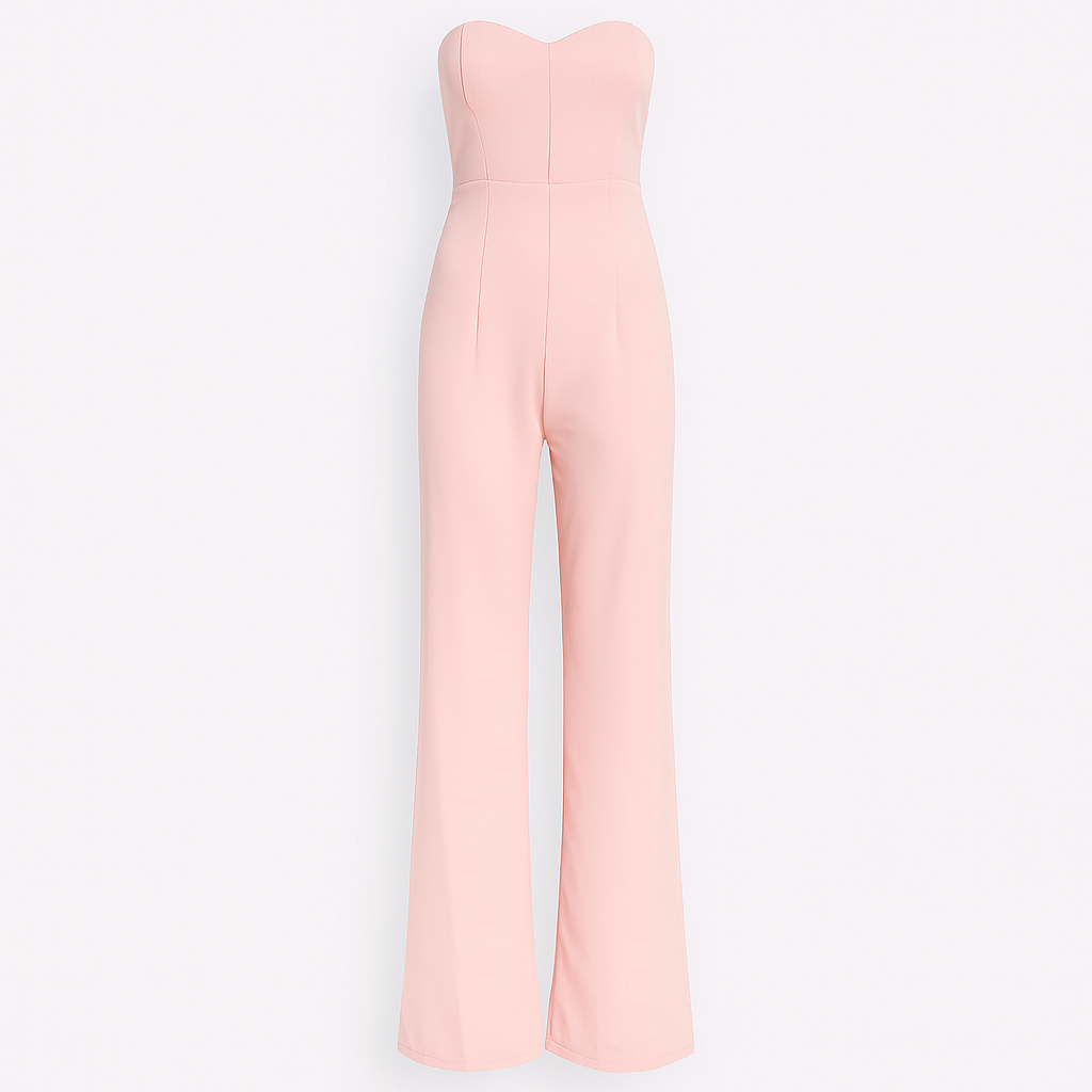 Womens Strapless Jumpsuit Elegant Fit