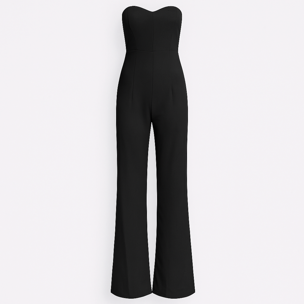 Womens Strapless Jumpsuit Elegant Fit - BritishMode