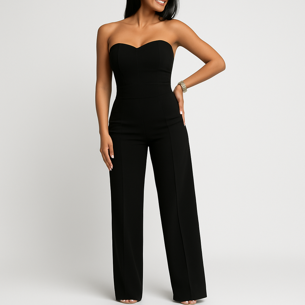 Womens Strapless Jumpsuit Elegant Fit