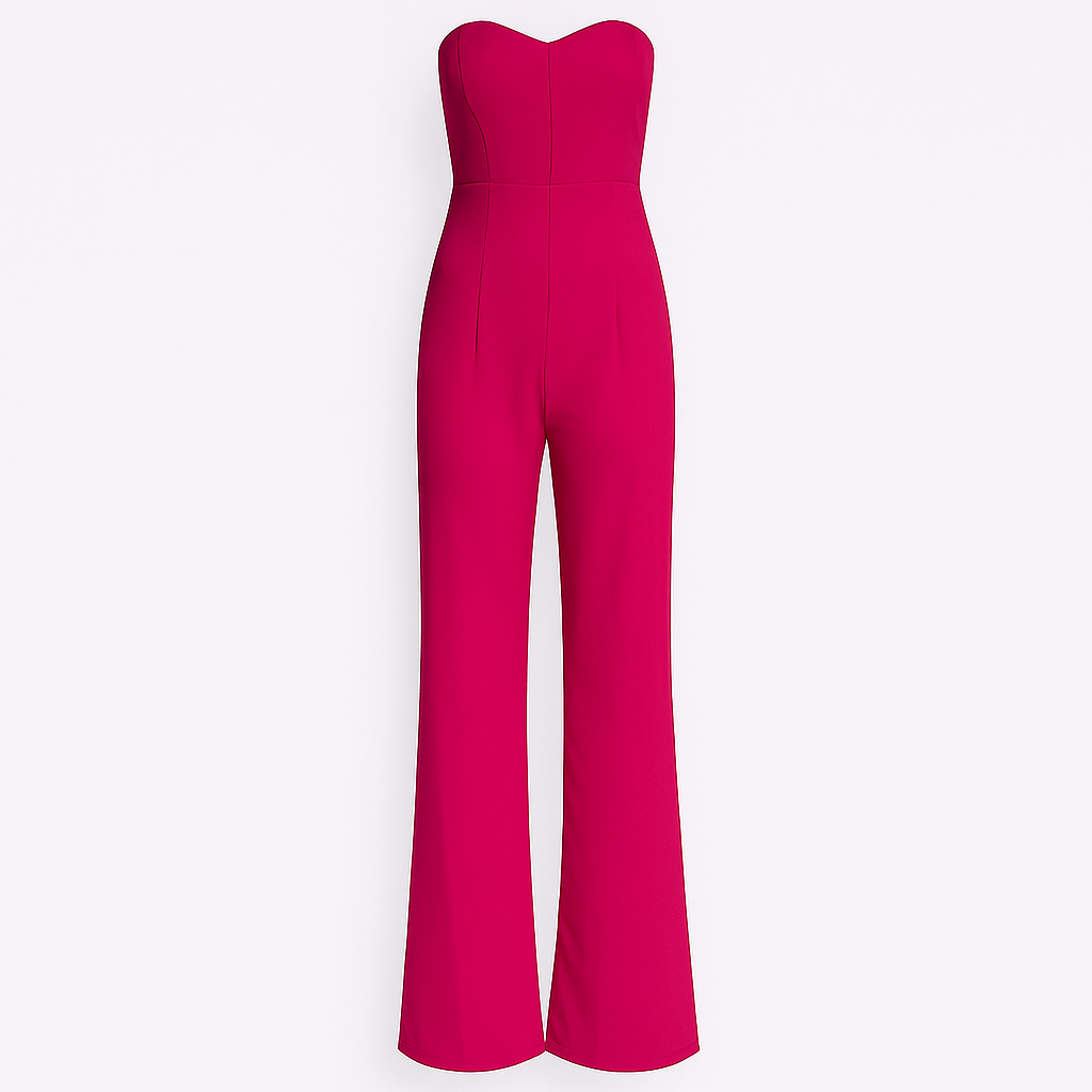 Womens Strapless Jumpsuit Elegant Fit