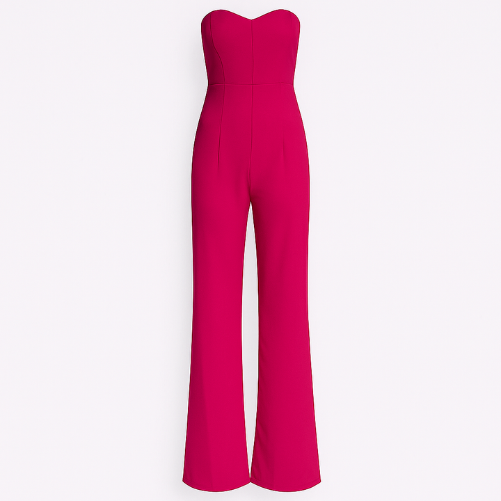 Womens Strapless Jumpsuit Elegant Fit