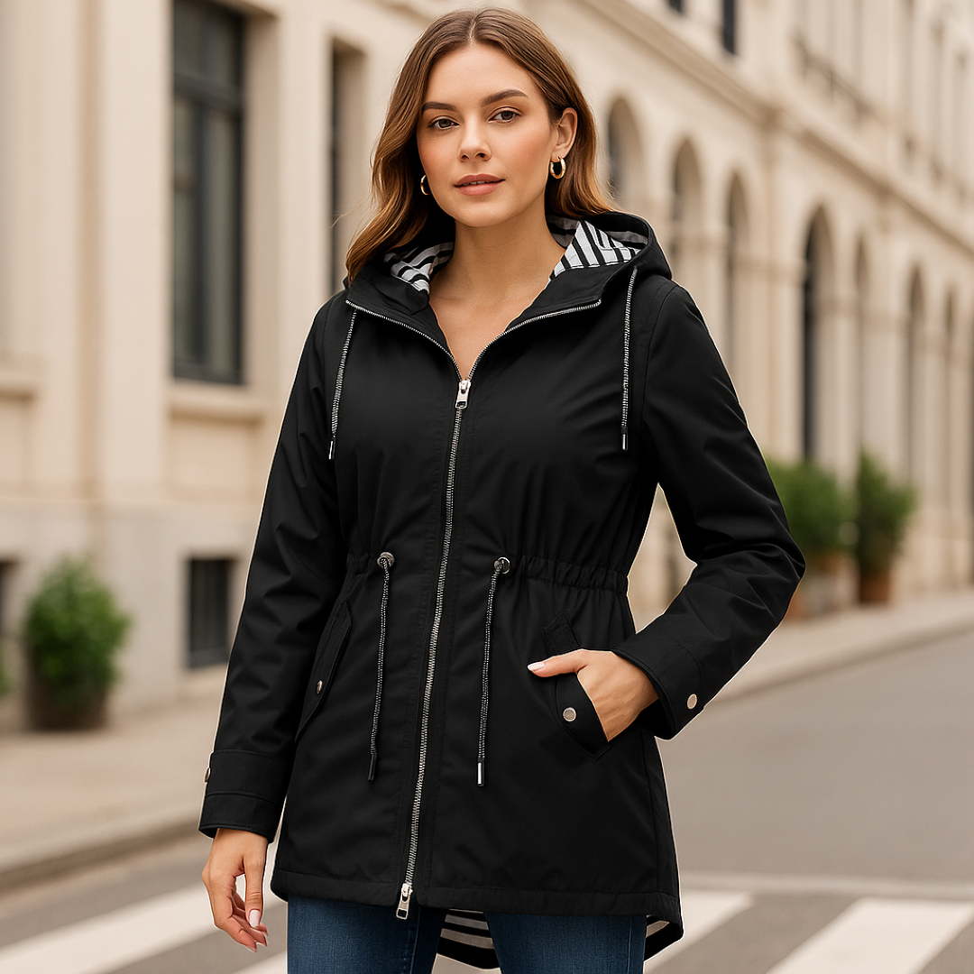 Womens Waterproof Parka Adjustable Fit with Hood Lining
