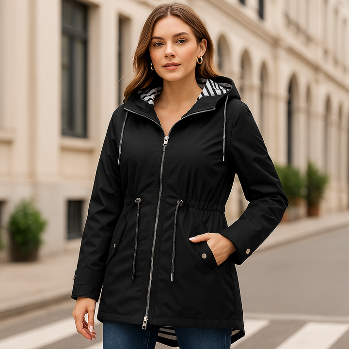 Womens Waterproof Parka Adjustable Fit with Hood Lining