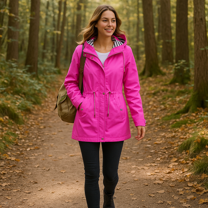 Womens Waterproof Parka Adjustable Fit with Hood Lining