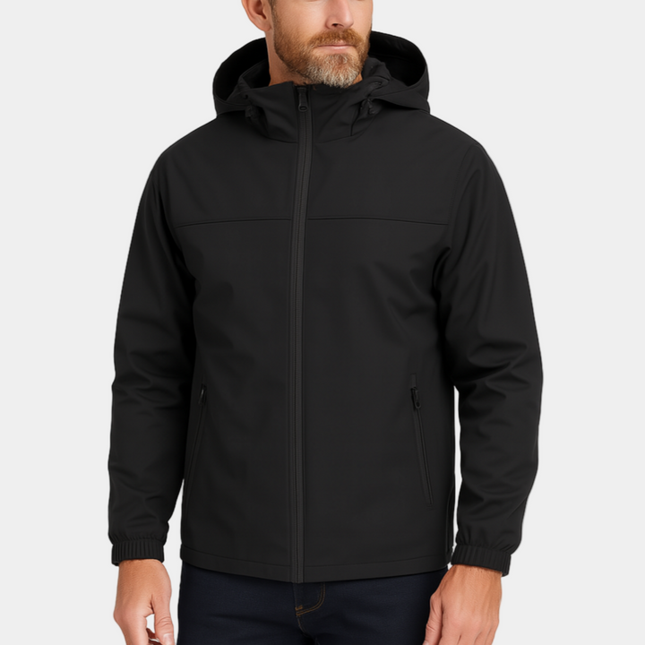 Mens Hooded Windbreaker Jacket Waterproof Lightweight - BritishMode