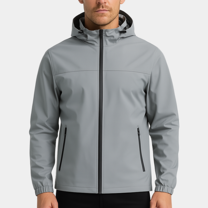 Mens Hooded Windbreaker Jacket Waterproof Lightweight