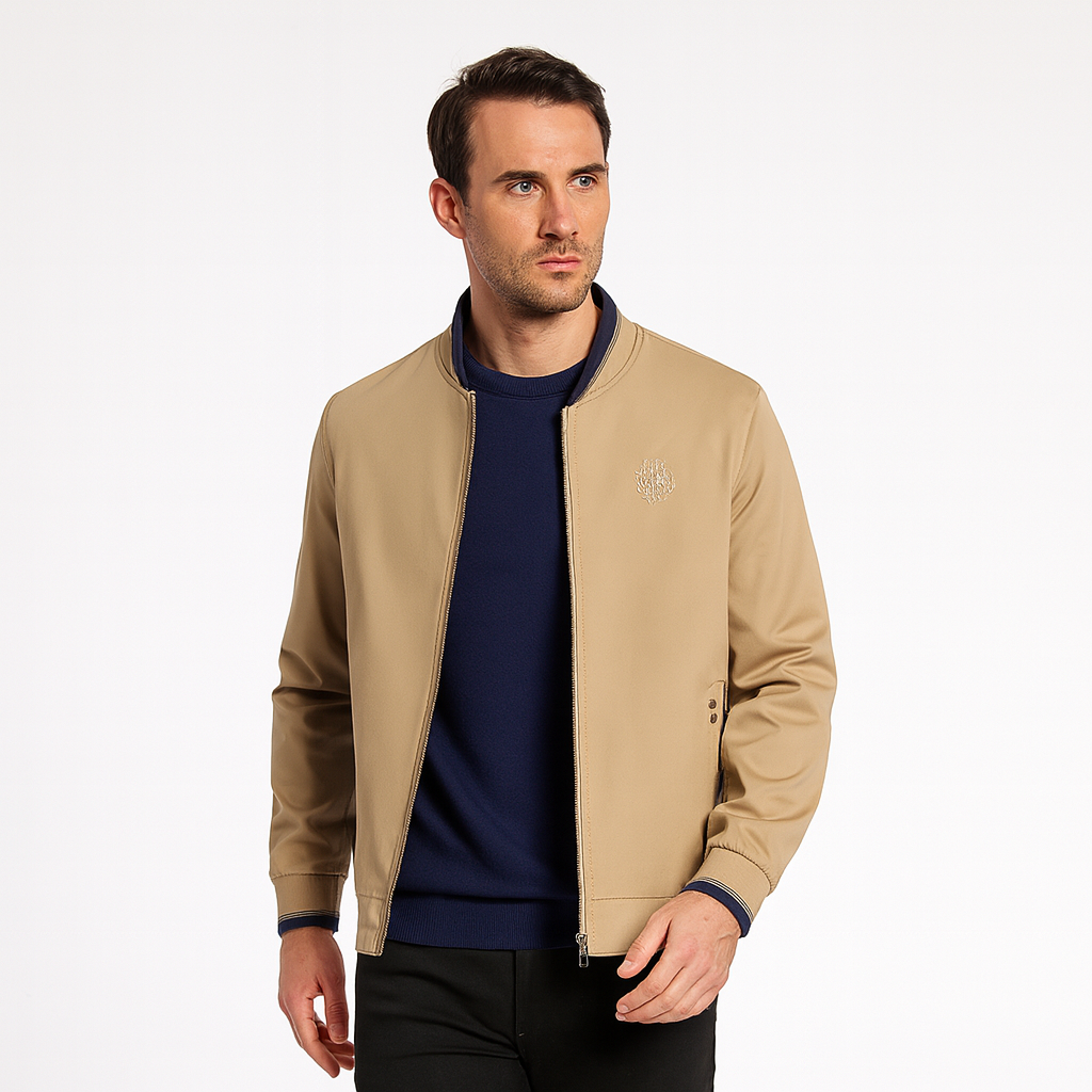 Mens Reversible Bomber Jacket Formal Collar - BritishMode