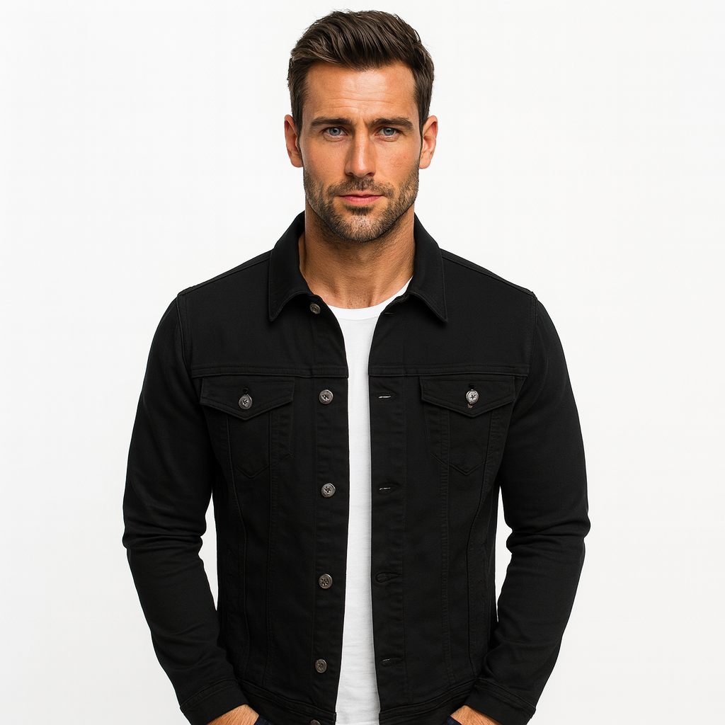 Mens Denim Jacket Lightweight Classic Fit - BritishMode