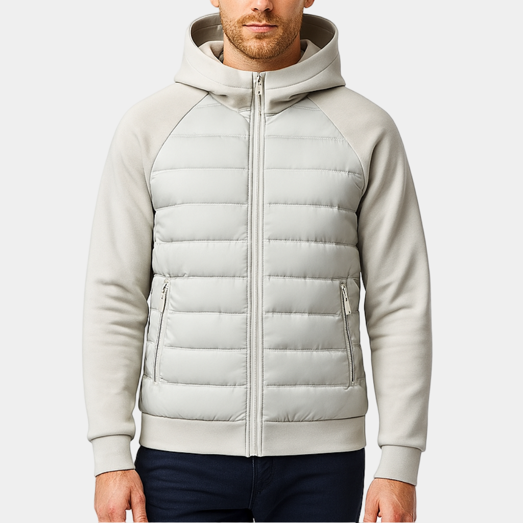 Mens Hooded Jacket Insulated Water Resistant
