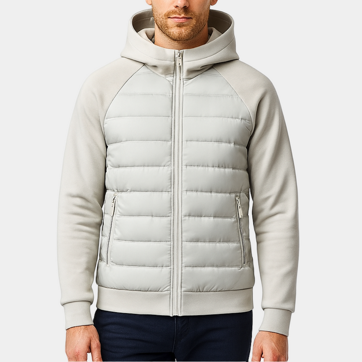 Mens Hooded Jacket Insulated Water Resistant