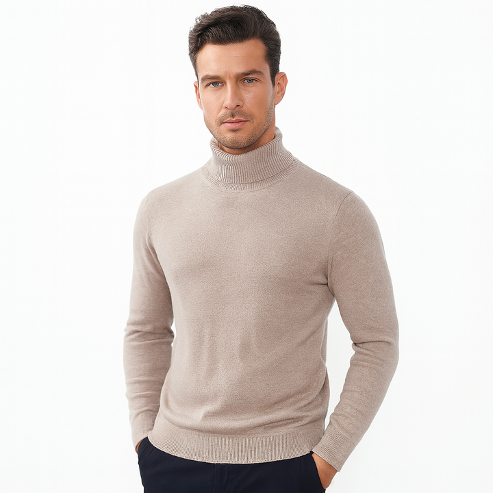 Mens Turtleneck Sweater Knit Fit - BritishMode