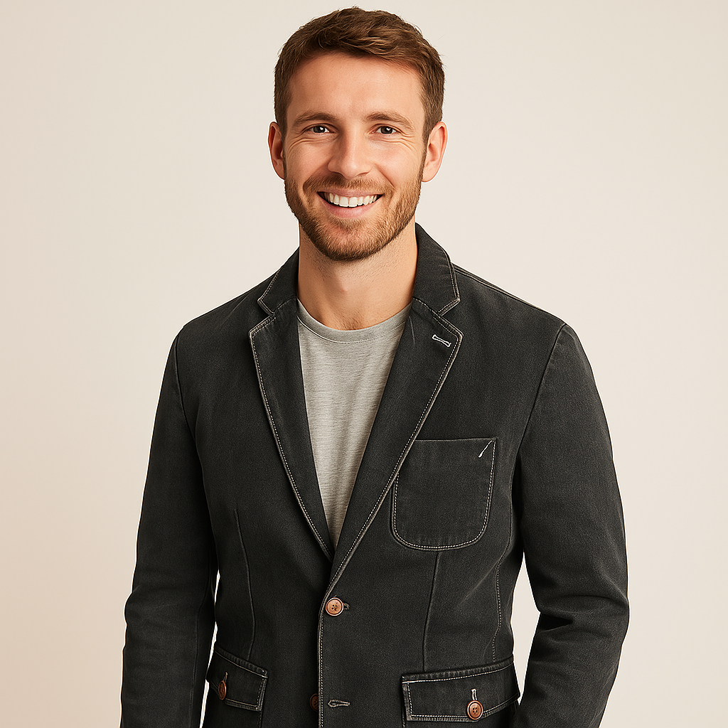 Mens Denim Blazer Casual Fit - BritishMode
