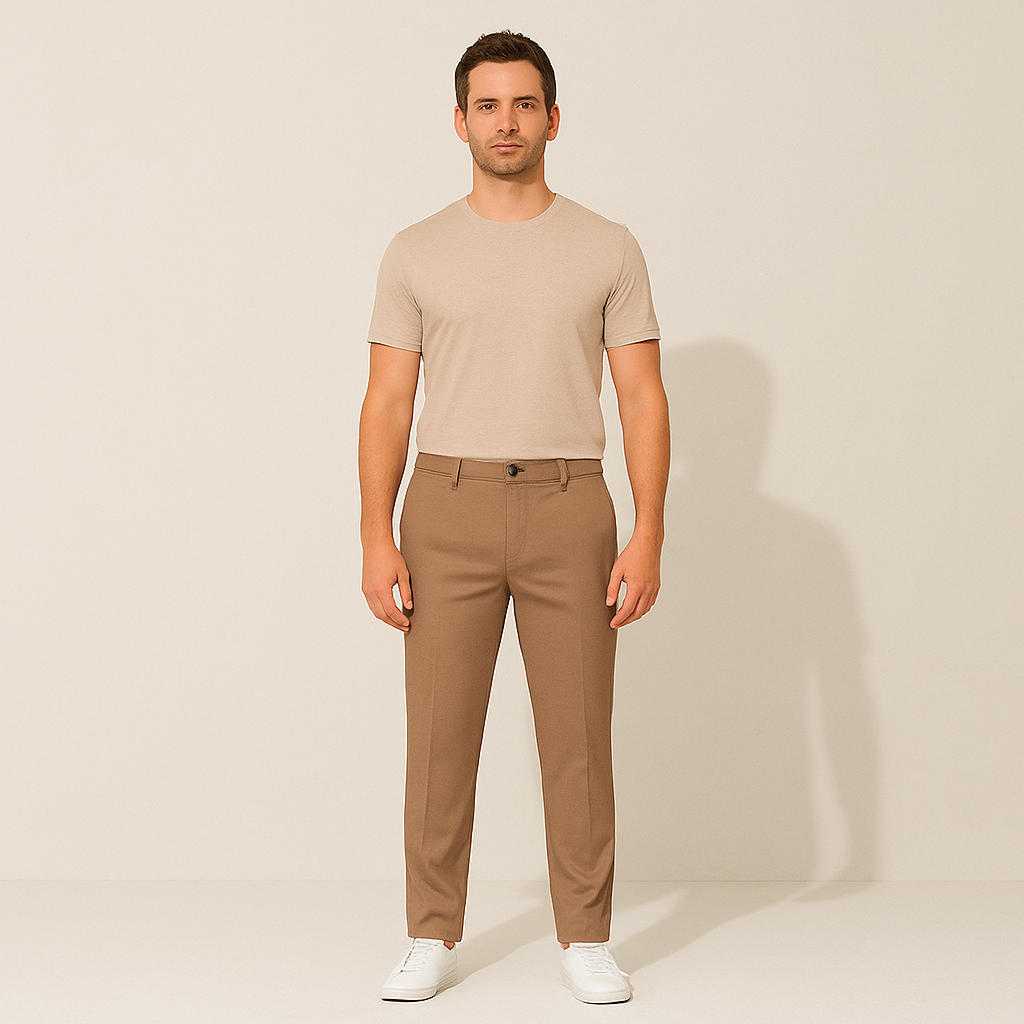 Mens Chino Trousers Classic Fit Cotton
